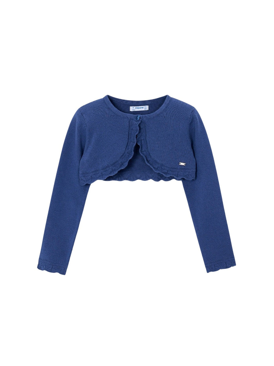 Casaco bolero tricô básico Porcelana (Azul)  para Menina - Mayoral