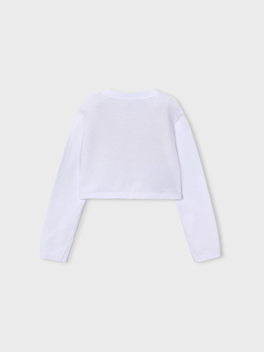 Casaco tricô básico Branco (Branco)  para Menina - Mayoral