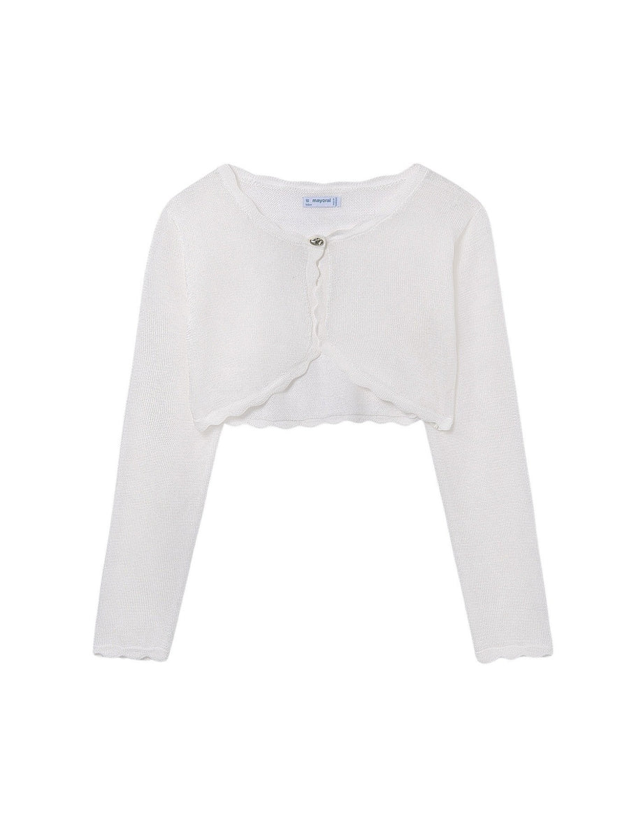 Casaco tricot básico Crú (Creme / Pérola)  para Menina - Mayoral