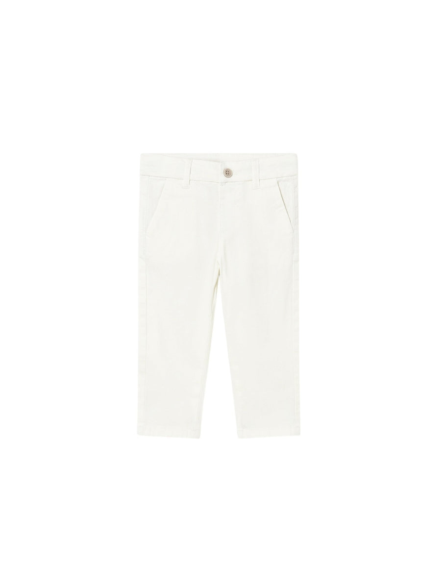 Calça sarja básica Nata (Creme / Pérola)  para Bebé Menino - Mayoral