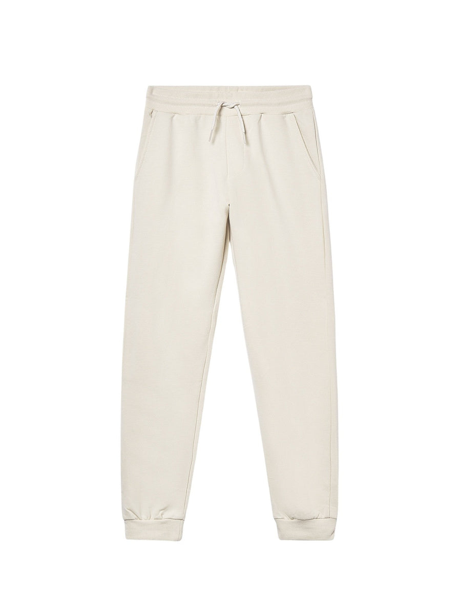 Calça felpa básica punhos Creme (Creme / Pérola)  para Menino - Mayoral