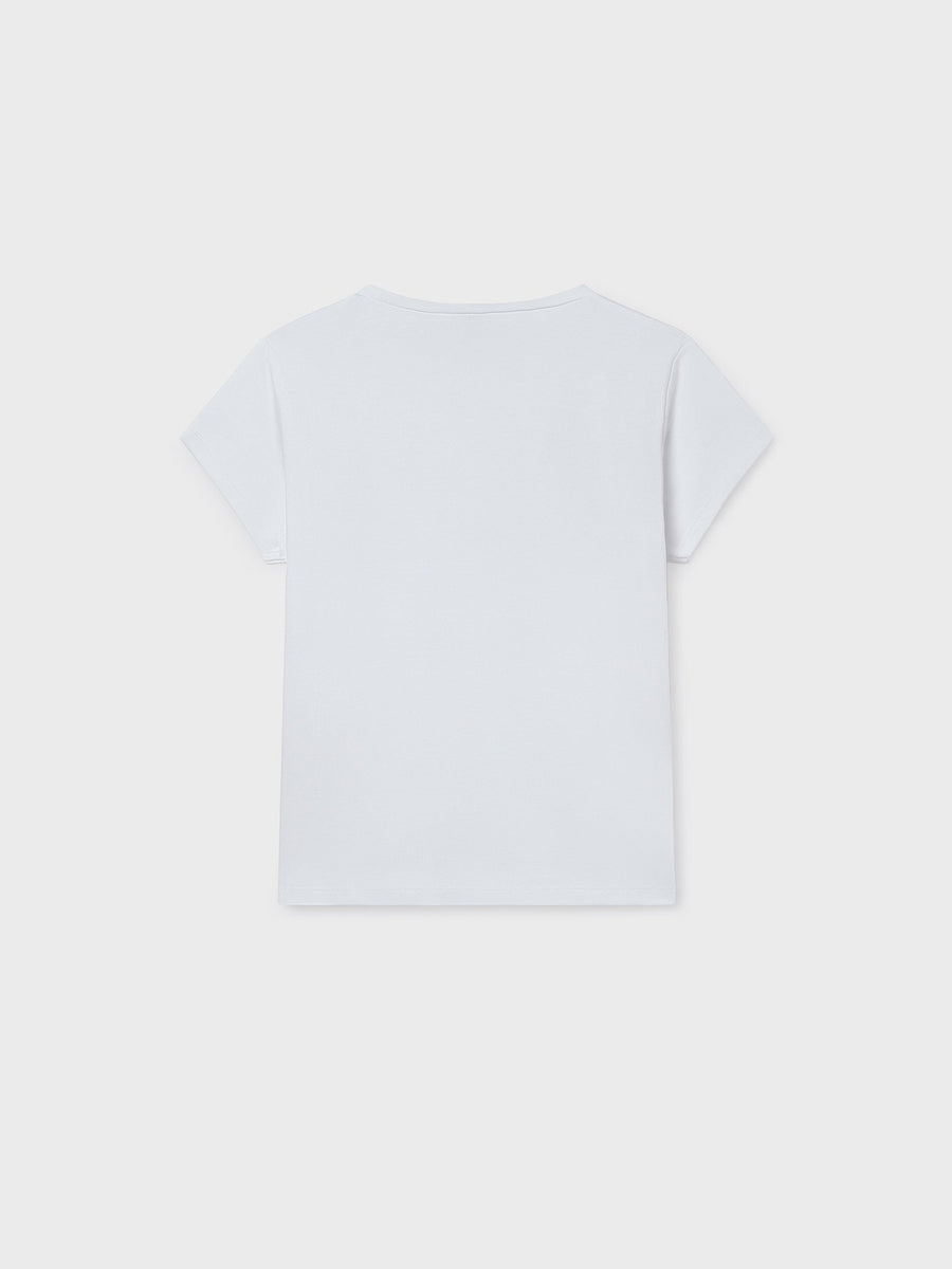 Camiseta básica Branco (Branco)  para Menina - Mayoral