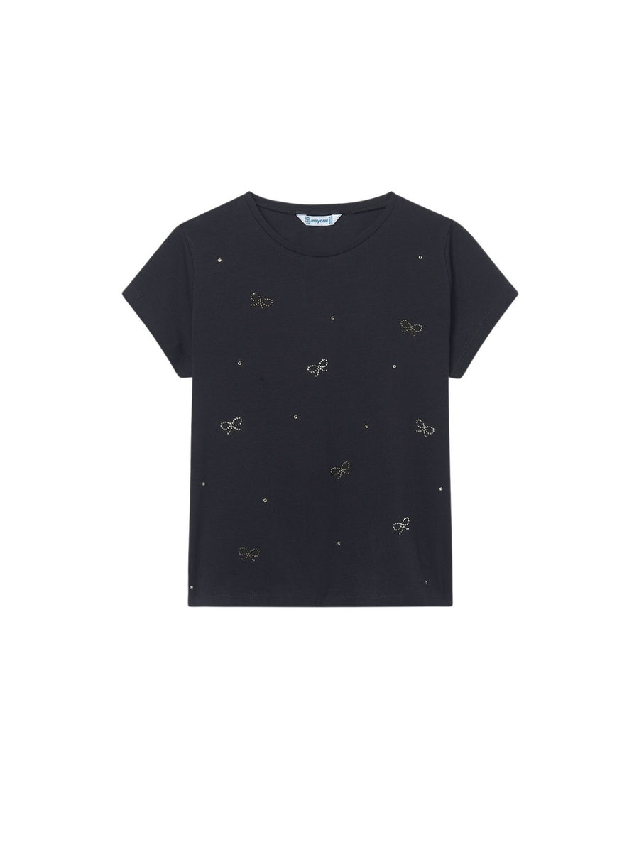 Camiseta básica Preto (Preto)  para Menina - Mayoral