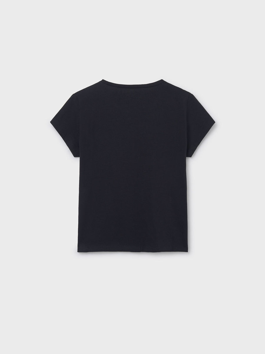 Camiseta básica Preto (Preto)  para Menina - Mayoral