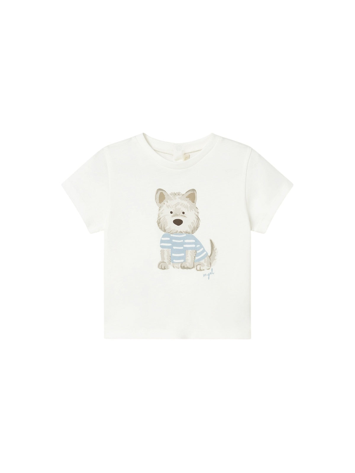 Camiseta m/curta cachorro Nata (Creme / Pérola)  para Bebé Menino - Mayoral