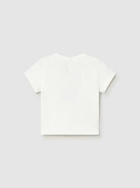 Camiseta m/curta cachorro Nata (Creme / Pérola)  para Bebé Menino - Mayoral