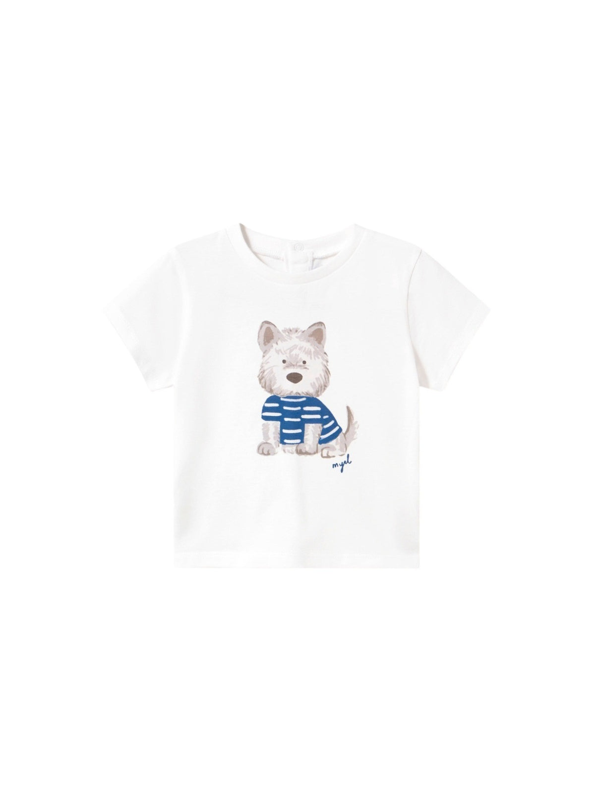 Camiseta m/curta cachorro Branco (Branco)  para Bebé Menino - Mayoral
