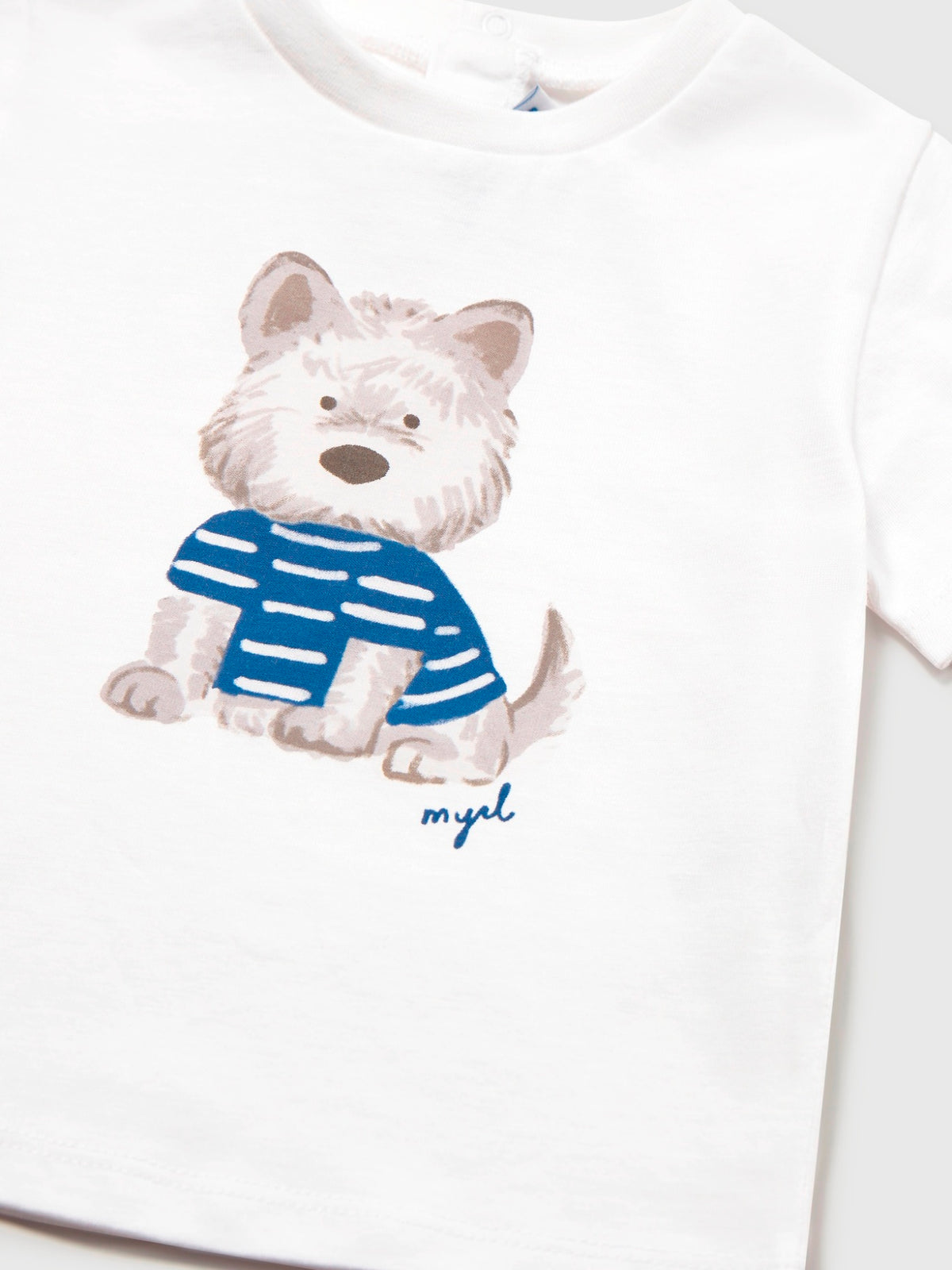 Camiseta m/curta cachorro Branco (Branco)  para Bebé Menino - Mayoral
