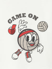 T´shirt play "game on" Nata (Creme / Pérola)  para Bebé Menino - Mayoral