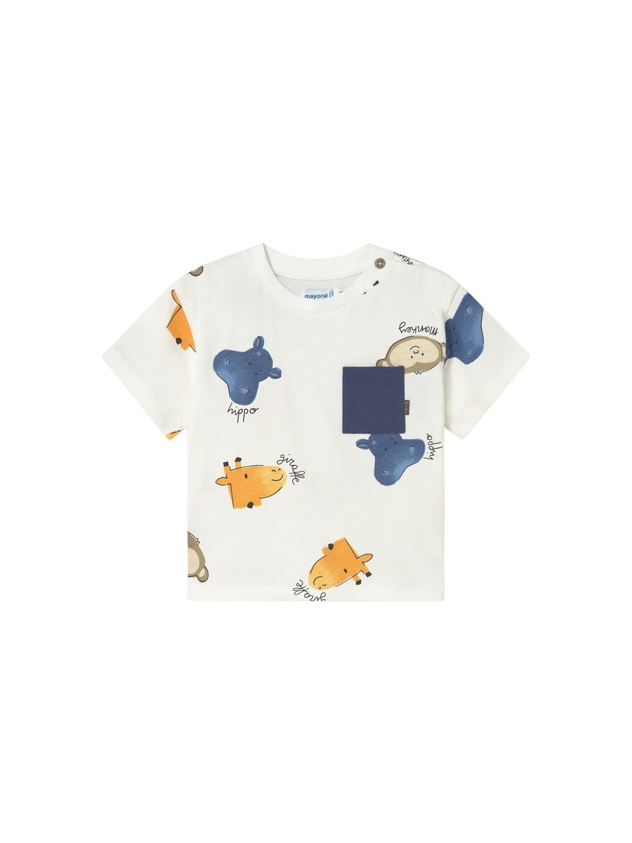Camiseta estampada Nata (Creme / Pérola)  para Bebé Menino - Mayoral