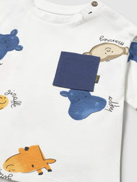 Camiseta estampada Nata (Creme / Pérola)  para Bebé Menino - Mayoral