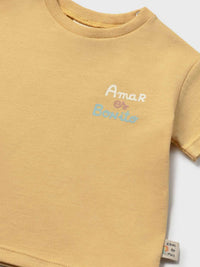 Camiseta manga curta Mel (Bege)  para Bebé Menino - Mayoral