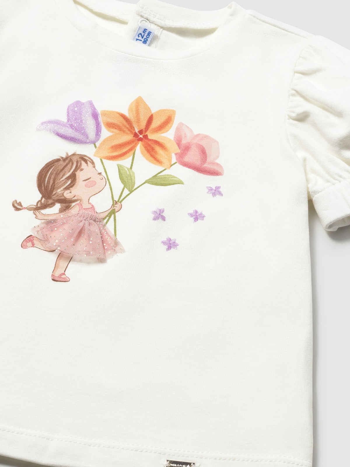 Camiseta manga curta Crú-bloss (Salmão)  para Bebé Menina - Mayoral