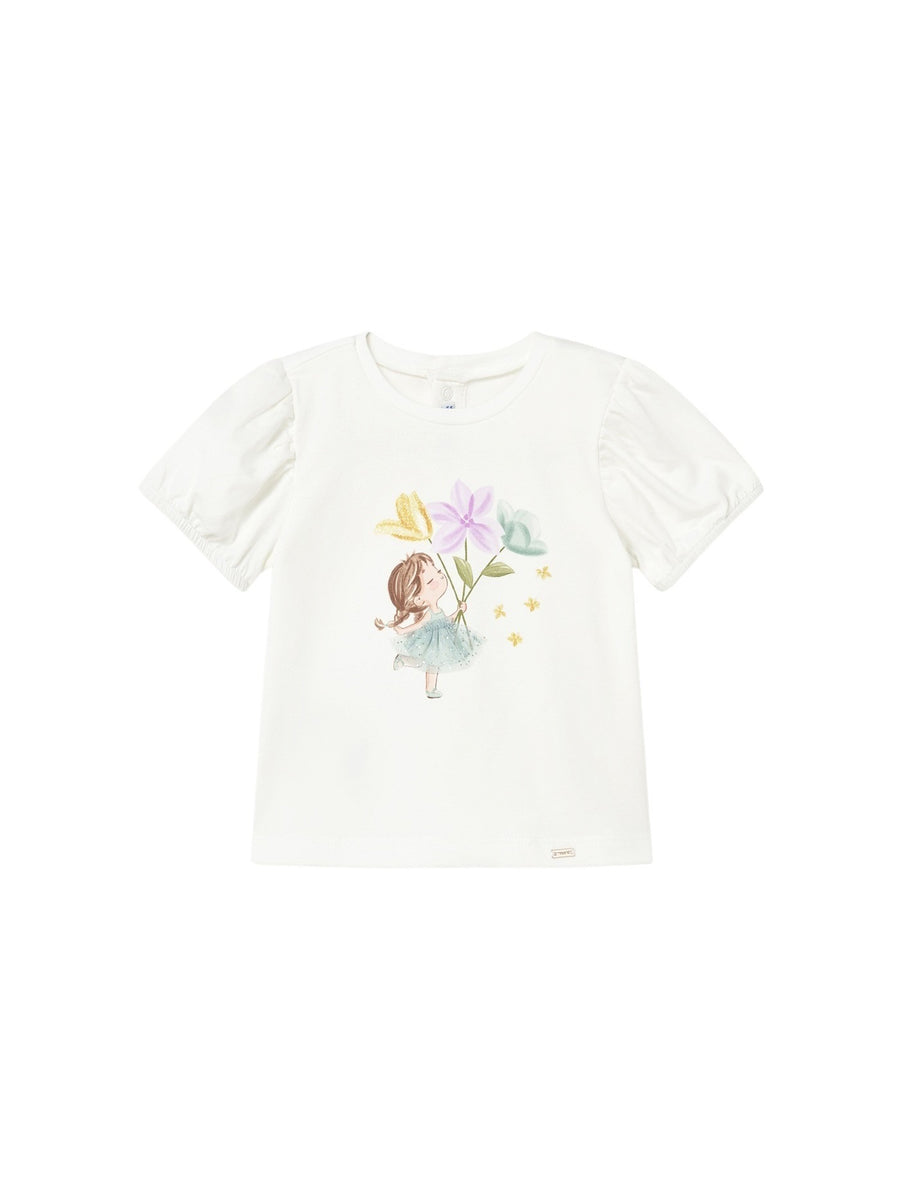 Camiseta manga curta Crú-lago (Verde Água)  para Bebé Menina - Mayoral