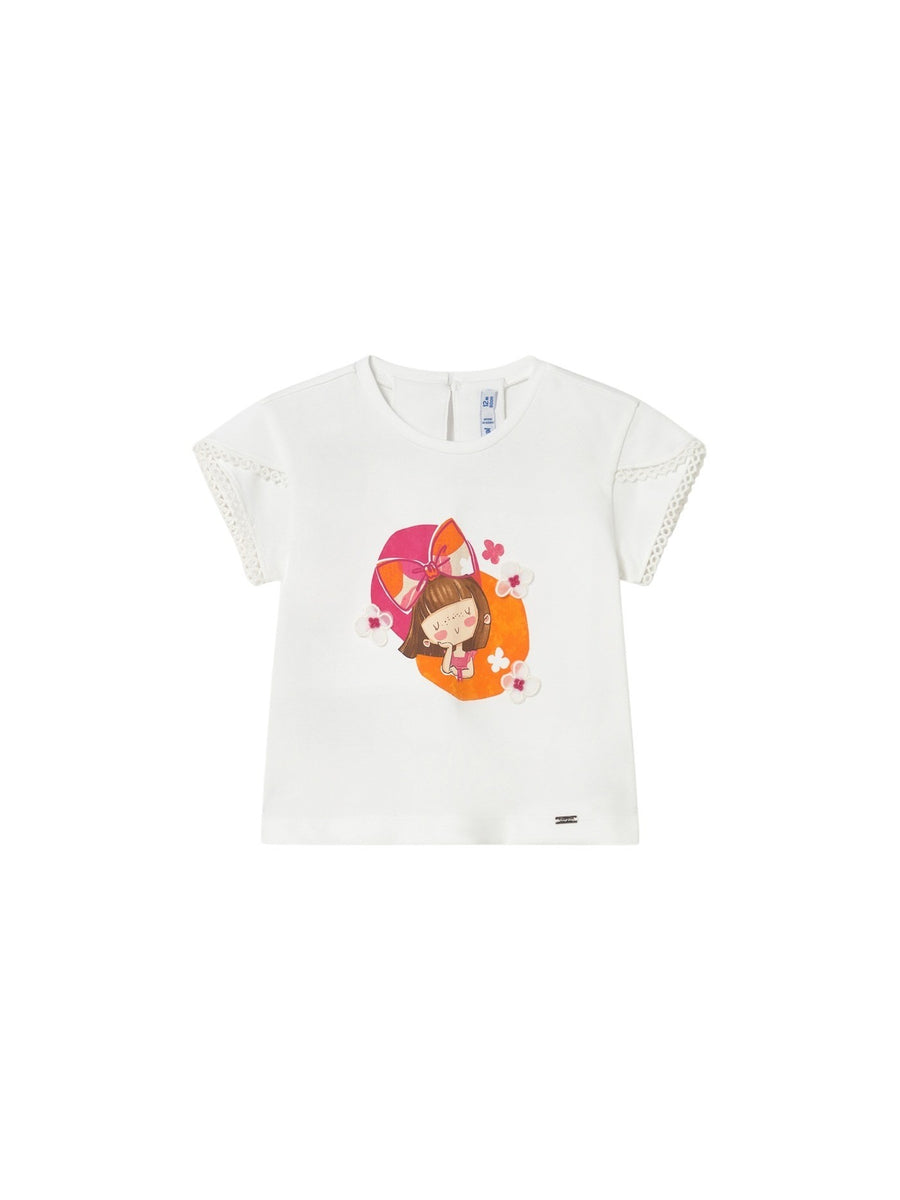 Camiseta manga curta Branco (Branco)  para Bebé Menina - Mayoral