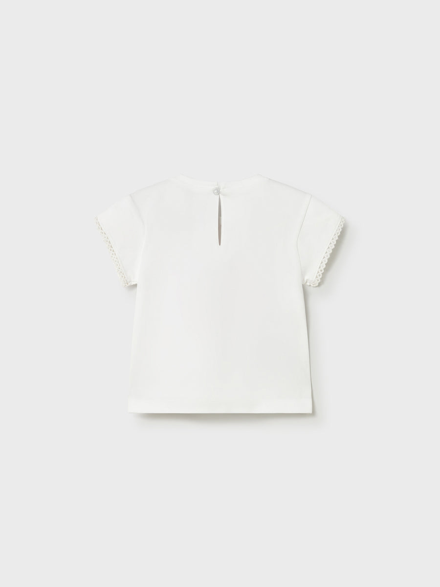 Camiseta manga curta Branco (Branco)  para Bebé Menina - Mayoral