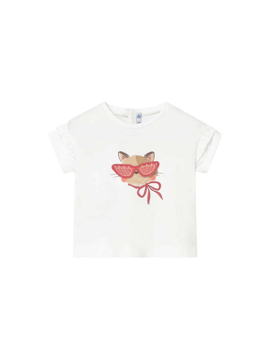 Camiseta m/cta gráfica Branco (Branco)  para Bebé Menina - Mayoral
