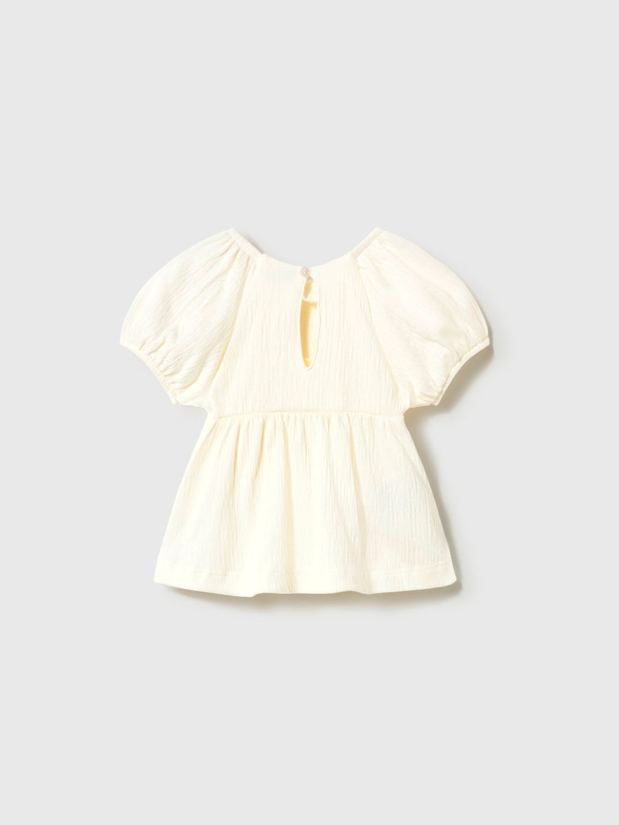 Blusa ponto bambola Crú (Creme / Pérola)  para Bebé Menina - Mayoral