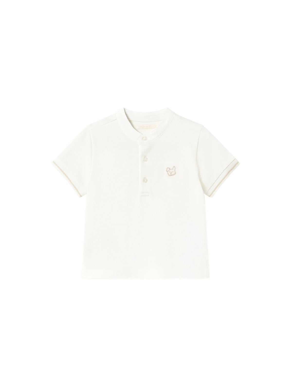 Polo m/curta gola mao Nata (Creme / Pérola)  para Bebé Menino - Mayoral