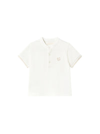 Polo m/curta gola mao Nata (Creme / Pérola)  para Bebé Menino - Mayoral