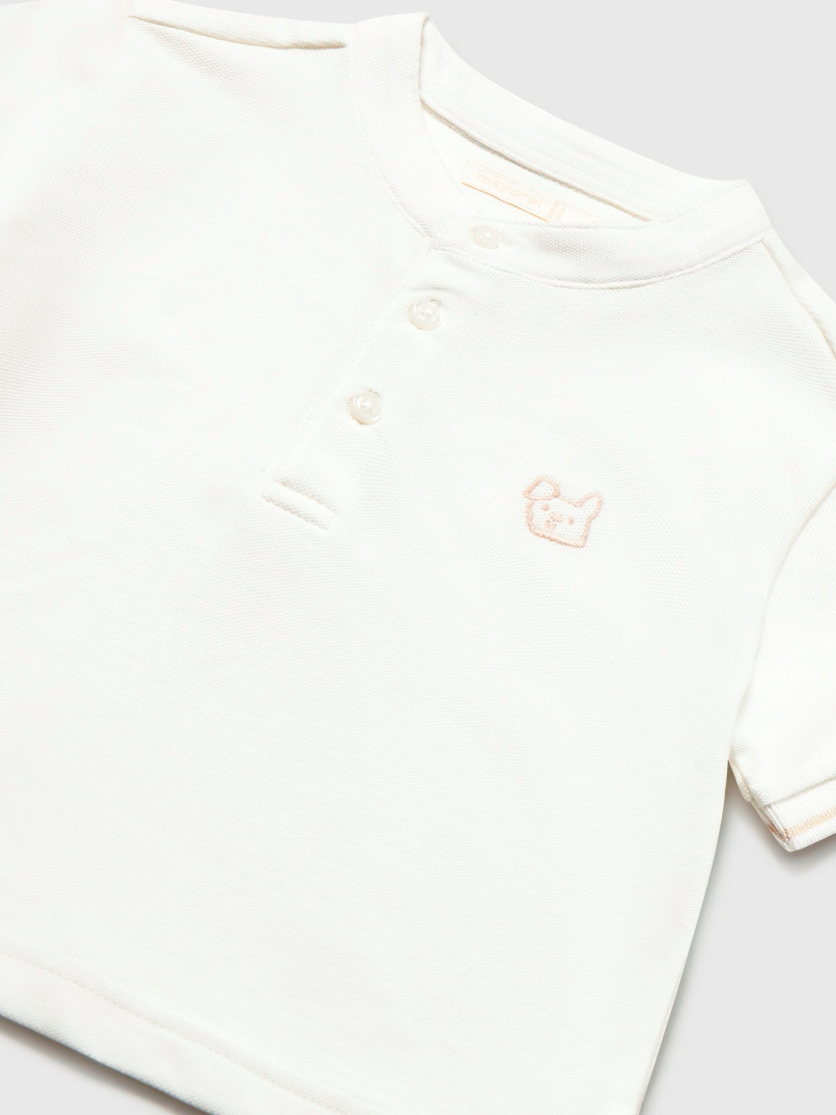 Polo m/curta gola mao Nata (Creme / Pérola)  para Bebé Menino - Mayoral