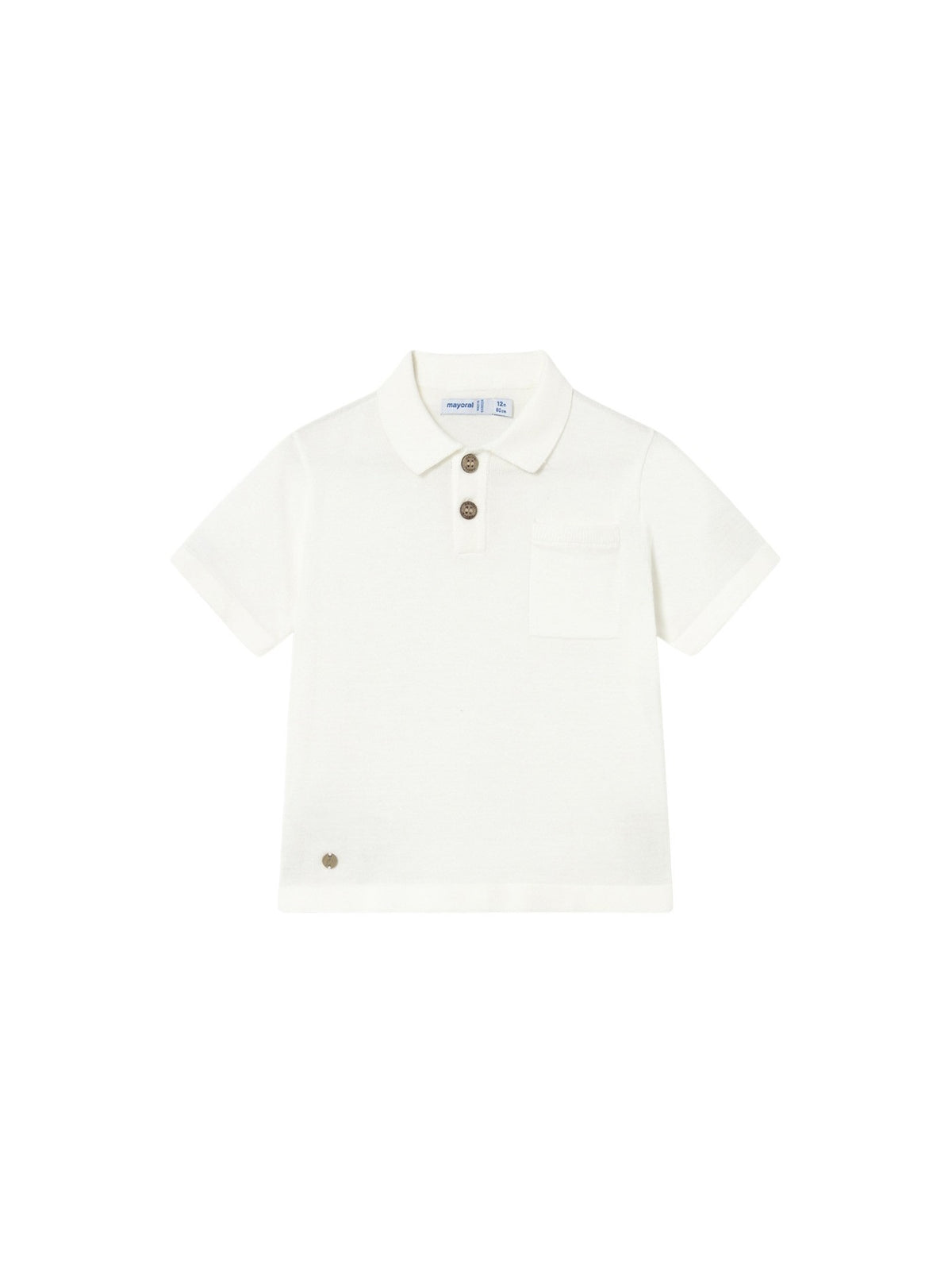 Polo m/curta tricô Nata (Creme / Pérola)  para Bebé Menino - Mayoral