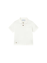 Polo m/curta tricô Nata (Creme / Pérola)  para Bebé Menino - Mayoral
