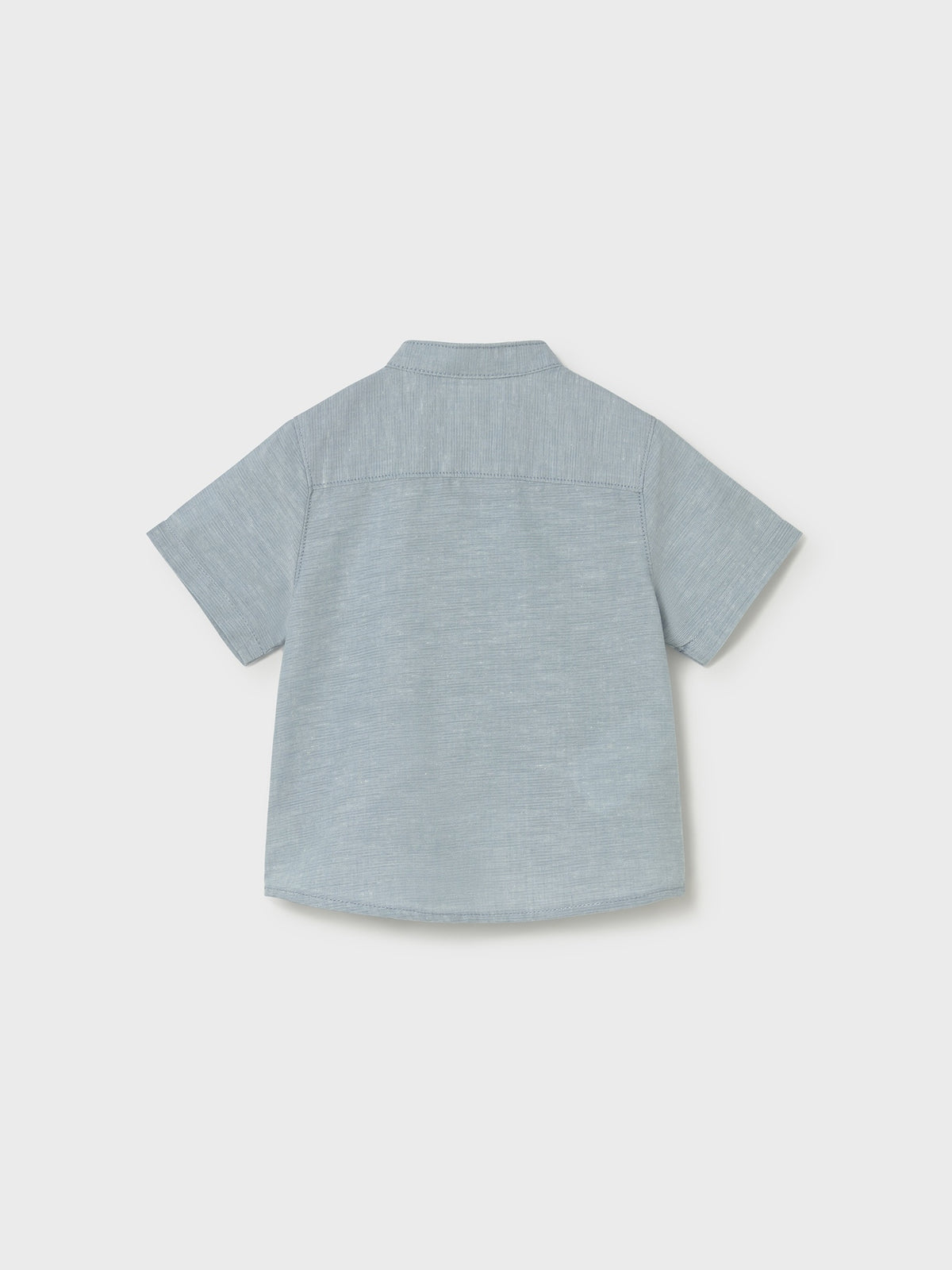 Camisa linho m/comp. gola pad Azul jade (Verde Água)  para Bebé Menino - Mayoral