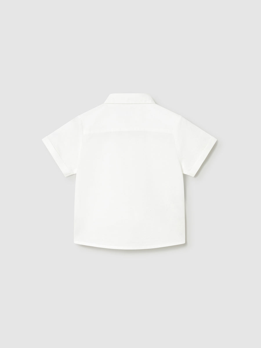 Camisa m/curta linho Branco (Branco)  para Bebé Menino - Mayoral