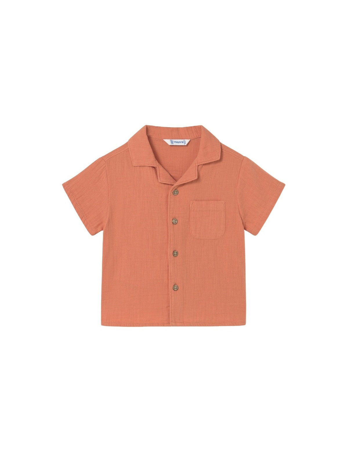 Camisa m/c bambula Argila (Salmão)  para Bebé Menino - Mayoral