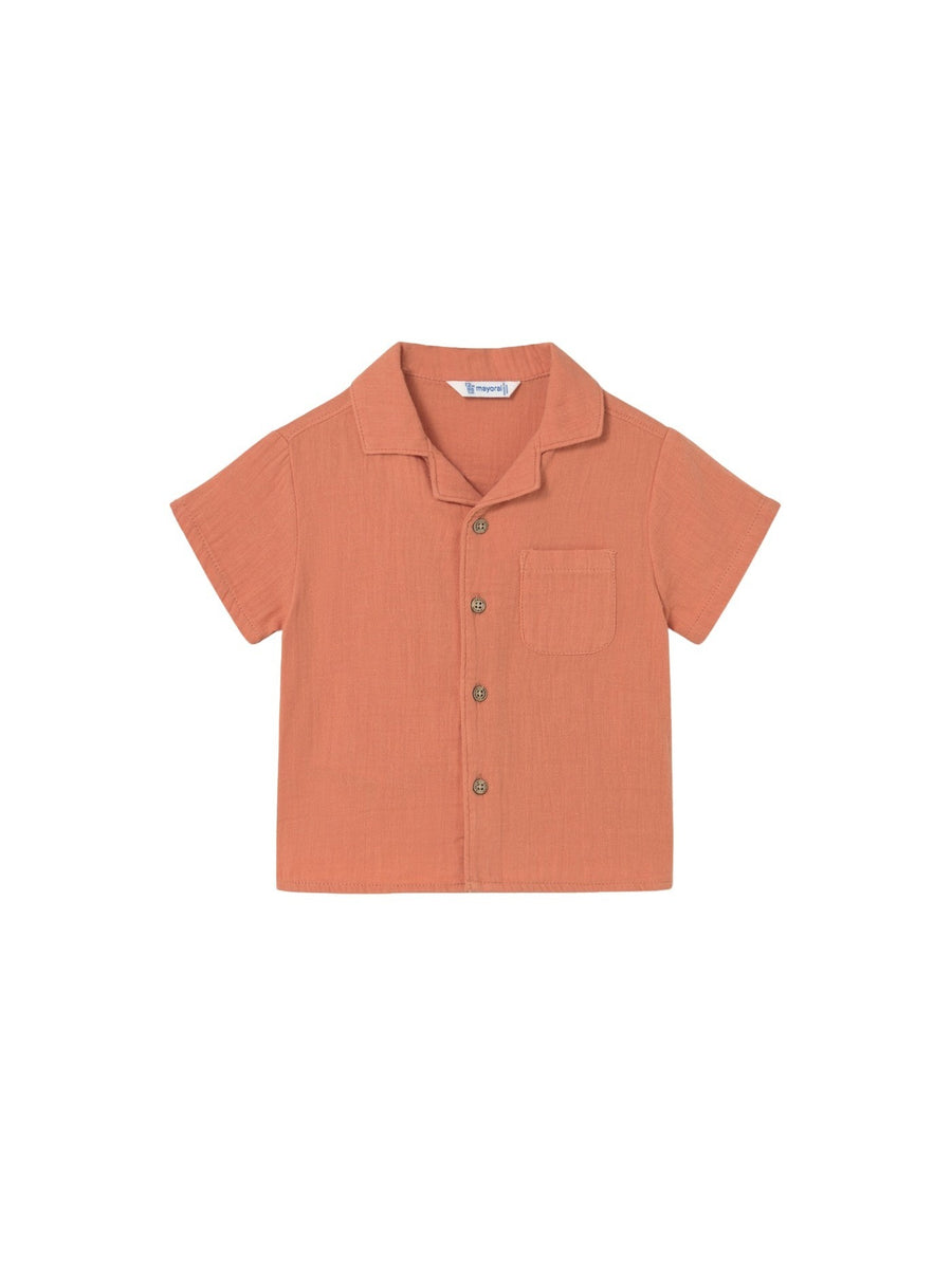 Camisa m/c bambula Argila (Salmão)  para Bebé Menino - Mayoral