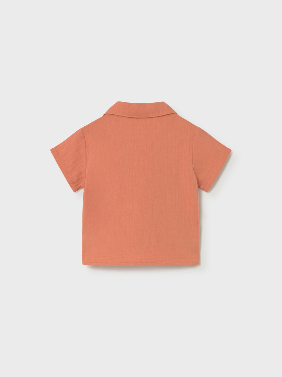 Camisa m/c bambula Argila (Salmão)  para Bebé Menino - Mayoral