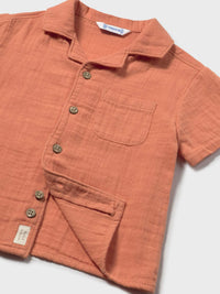 Camisa m/c bambula Argila (Salmão)  para Bebé Menino - Mayoral