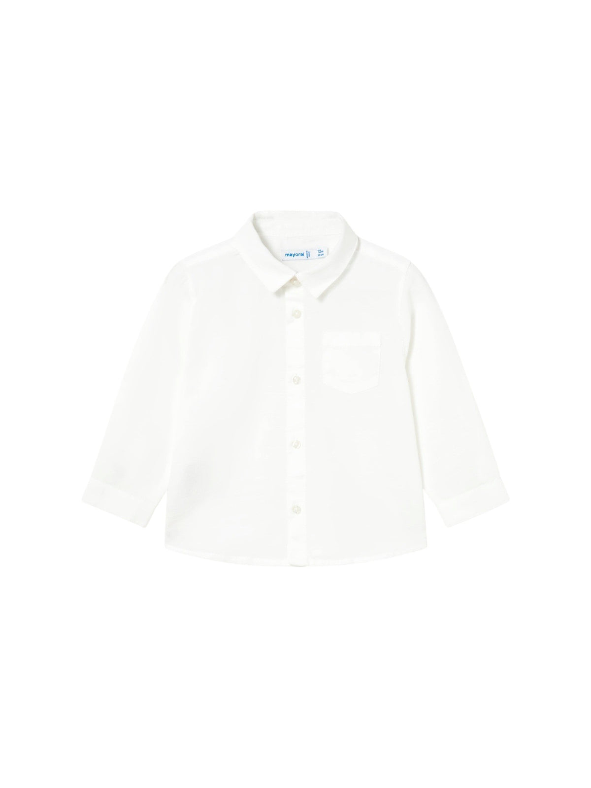 Camisa m/comp.linho Branco (Branco)  para Bebé Menino - Mayoral