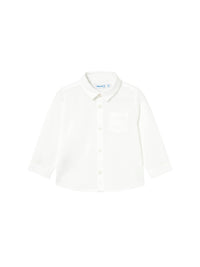 Camisa m/comp.linho Branco (Branco)  para Bebé Menino - Mayoral