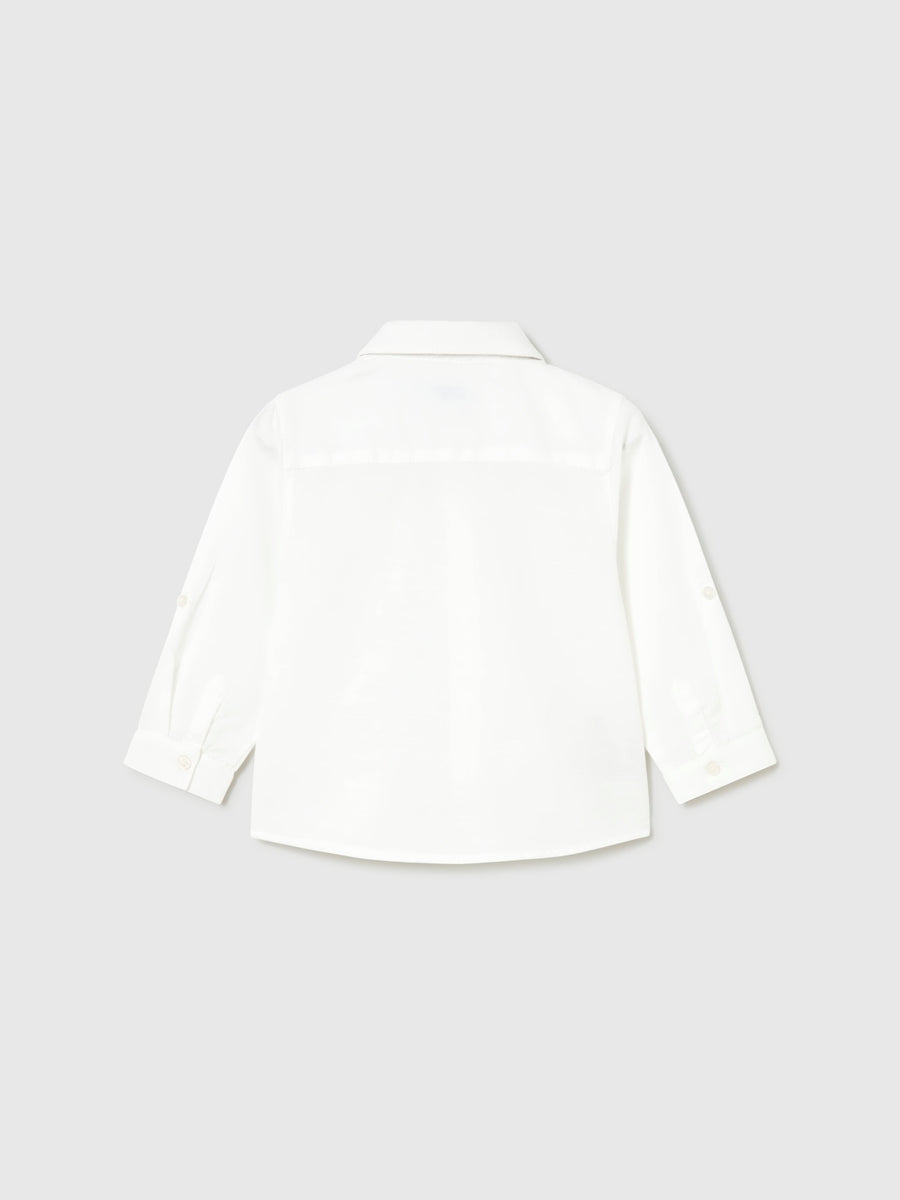 Camisa m/comp.linho Branco (Branco)  para Bebé Menino - Mayoral