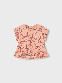 Conj.short 3 peças Flamingo (Salmão)  para Bebé Menina - Mayoral