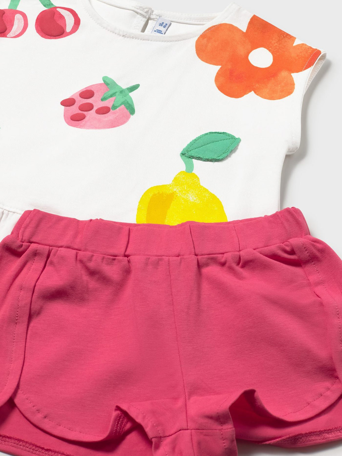 Conj. short gráfica Hibisco (Fúcsia)  para Bebé Menina - Mayoral