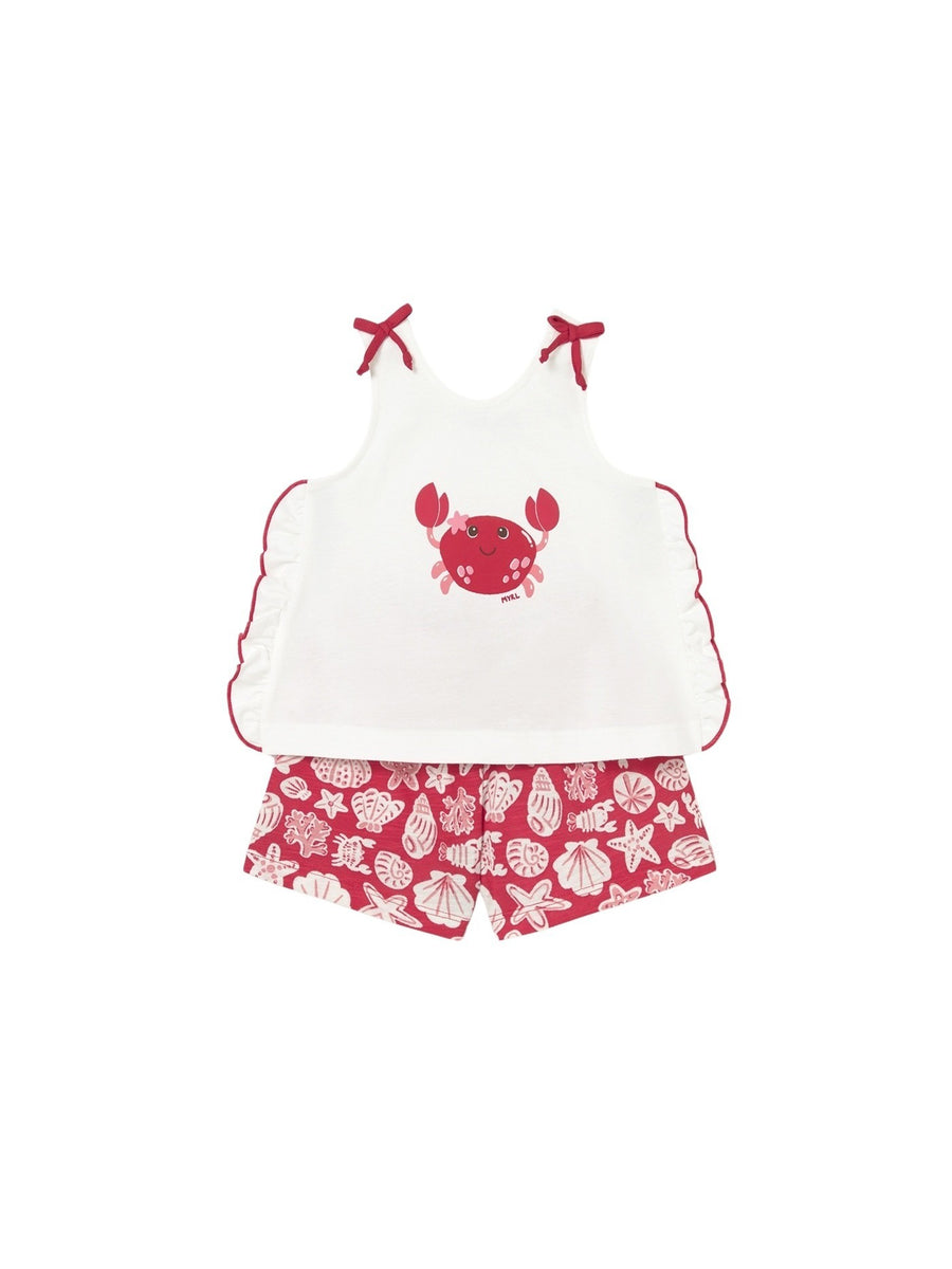 Conj. short estampado Vermelho (Vermelho)  para Bebé Menina - Mayoral