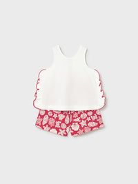 Conj. short estampado Vermelho (Vermelho)  para Bebé Menina - Mayoral