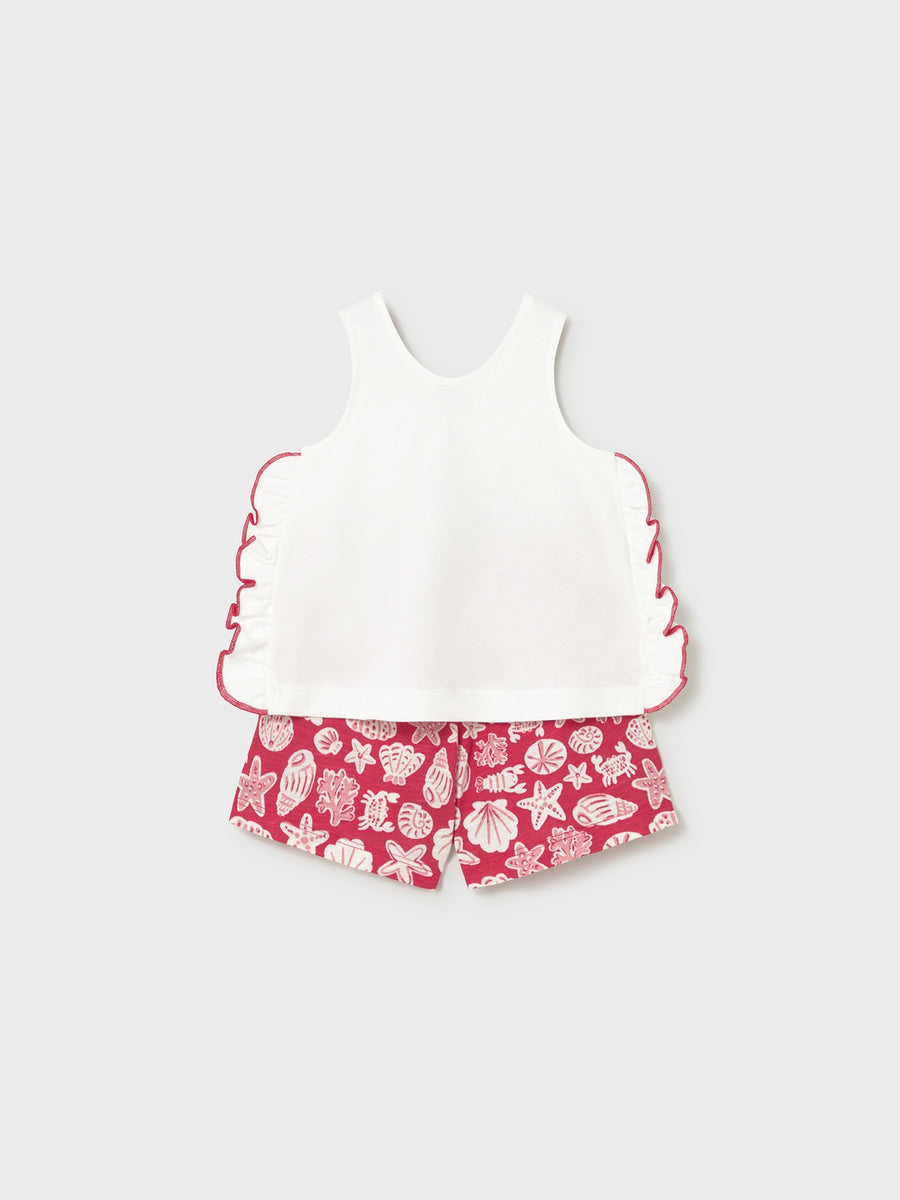 Conj. short estampado Vermelho (Vermelho)  para Bebé Menina - Mayoral