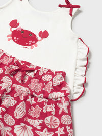 Conj. short estampado Vermelho (Vermelho)  para Bebé Menina - Mayoral