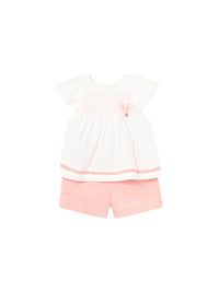 Conj. bermuda Blossom (Rosa)  para Bebé Menina - Mayoral