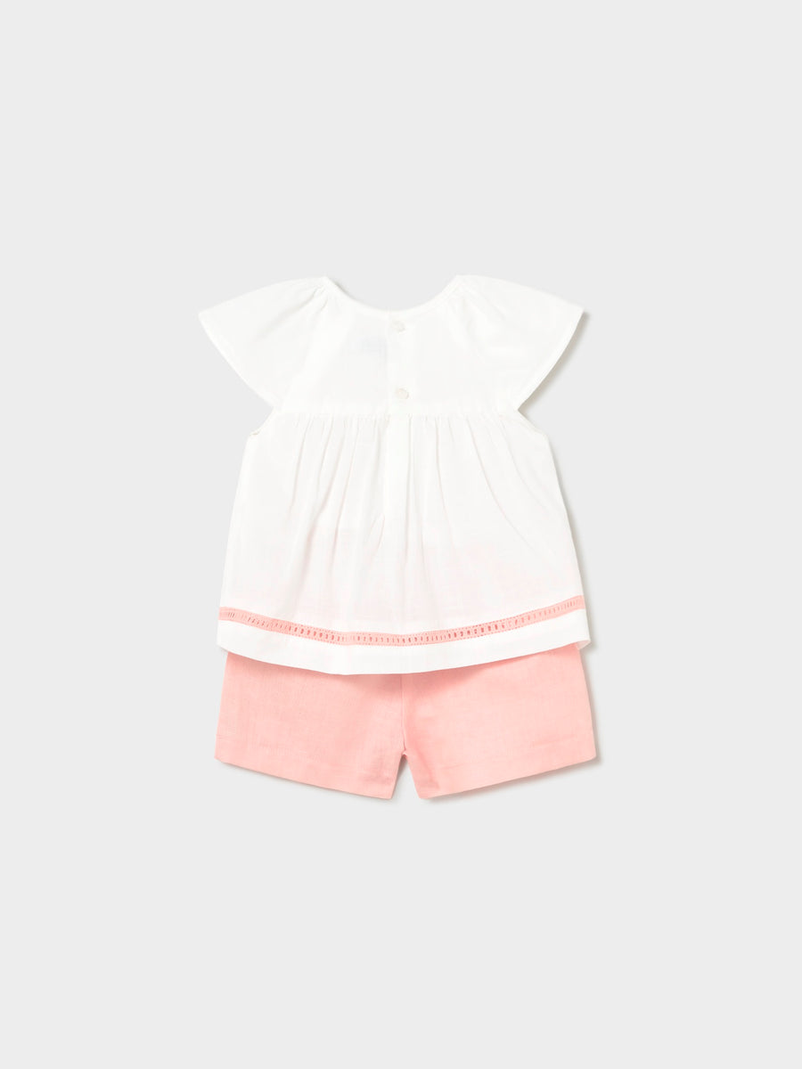 Conj. bermuda Blossom (Rosa)  para Bebé Menina - Mayoral