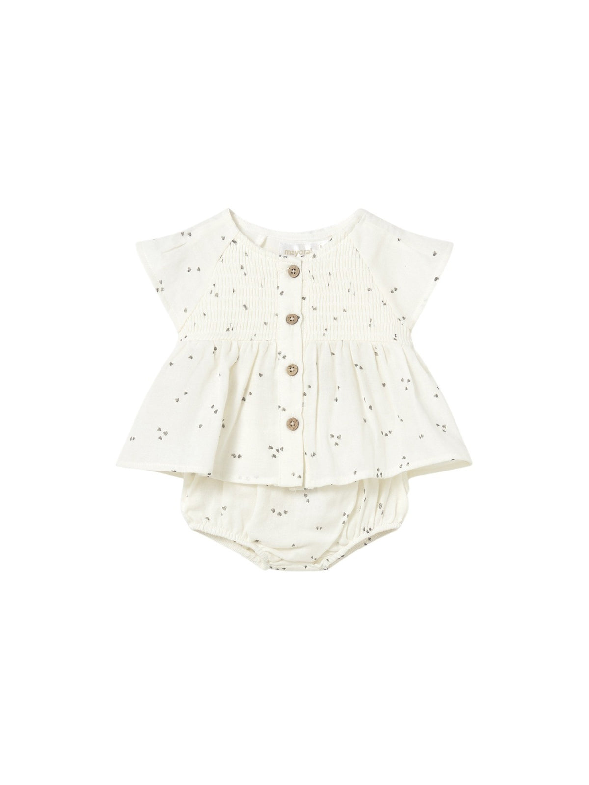 Conj. short gasa Cerámica (Creme / Pérola)  para Bebé Menina - Mayoral