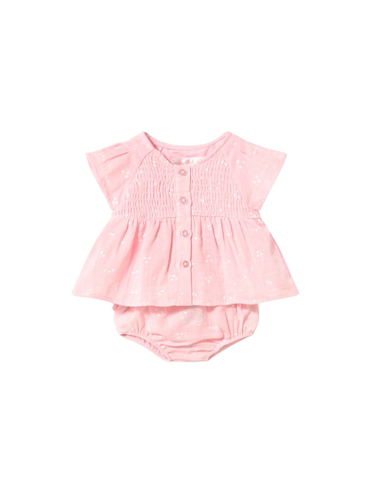 Conj. short gasa Rosa baby (Rosa Bébé)  para Bebé Menina - Mayoral
