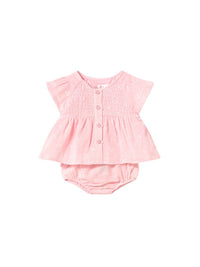 Conj. short gasa Rosa baby (Rosa Bébé)  para Bebé Menina - Mayoral