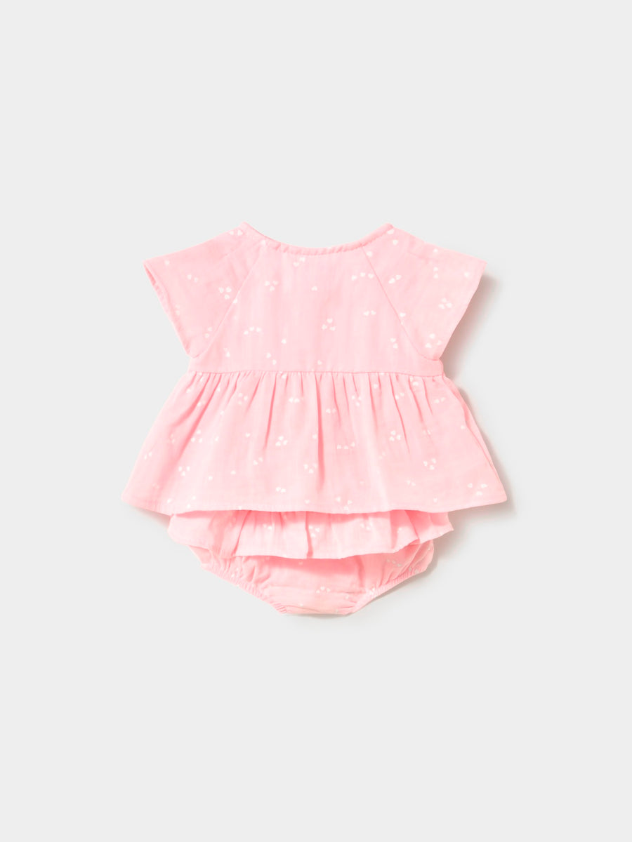 Conj. short gasa Rosa baby (Rosa Bébé)  para Bebé Menina - Mayoral