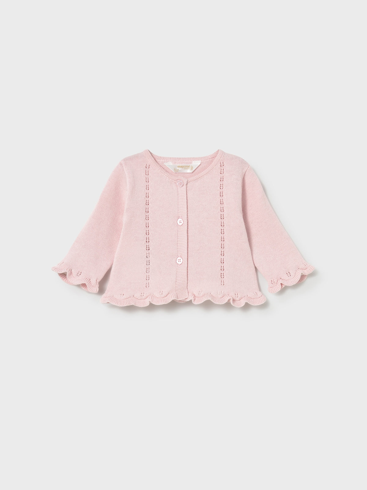 Conj. 3 peças tricô Quartzo (Rosa Bébé)  para Bebé Menina - Mayoral