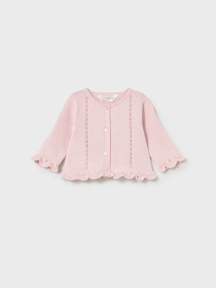 Conj. 3 peças tricô Quartzo (Rosa Bébé)  para Bebé Menina - Mayoral